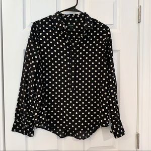 J. Crew polka dot top